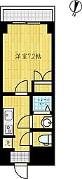 メゾン・ド・ティーニュ 1Kの間取図画像