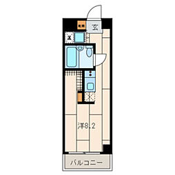 サンクレストビル 7階ワンルームの間取り