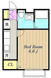 プレデガール百合丘2 1階1Kの間取り