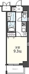 アンファンテーヌ 1Kの間取図画像