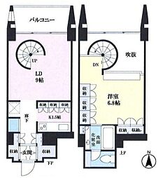 N3ユニテ 7階1LDKの間取り