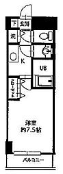 HF銀座レジデンスEAST2 1Kの間取図画像