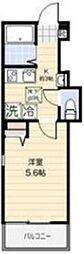 ベレッツア中板橋 1Kの間取図画像