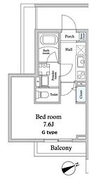 スカイグランデ八広B 1Kの間取図画像