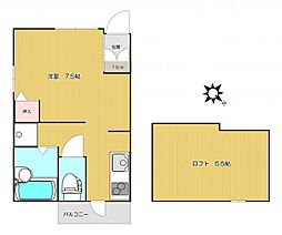 パサージュ高田 1階1Kの間取り