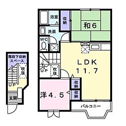 メゾン・ドーレ3 2LDKの間取図画像