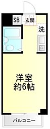 マイステージアムヒューゲル西落合 ワンルームの間取図画像