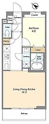 GranCasa王子2 1LDKの間取図画像