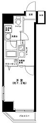 GRANDFORCE綾瀬2 1Kの間取図画像