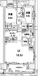 Brilliaレイクタウンパークサイド 2LDKの間取図画像