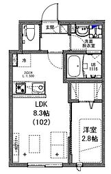 KEIAI RESIDENCE勝田台 1階1LDKの間取り