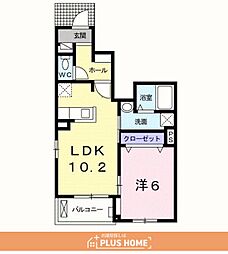 コンフォール 1LDKの間取図画像