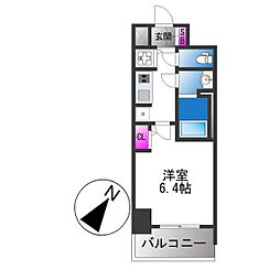S-RESIDENCE堺湊駅前azure 1Kの間取図画像