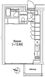 カスタリア渋谷櫻丘 ワンルームの間取図画像