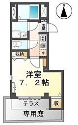 シュエット・ミック 1Kの間取図画像