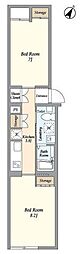 SOLASIAtesidence都立大学 2Kの間取図画像
