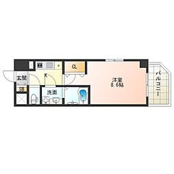 エスリード福島5 1Kの間取図画像