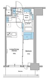 ルフォンプログレ秋葉原マークス 12階1LDKの間取り