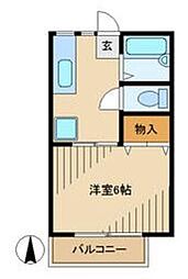 サニーサイド南大沢Ａ棟 1階1DKの間取り