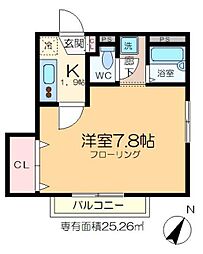 メゾン・Ｎ 2階1Kの間取り