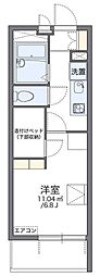 レオパレス壽光I 2階1Kの間取り