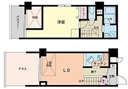 テラ・チェーロ南青山 1LDKの間取図画像