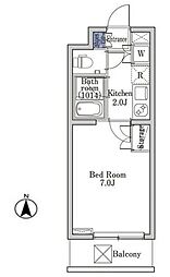 ラクラス学芸大学 1Kの間取図画像