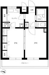 ルーブル新宿西落合2 2Kの間取図画像