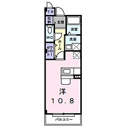 トゥリパーノ 3階ワンルームの間取り