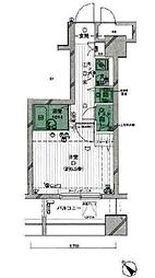 パークウェル京橋 1Kの間取図画像