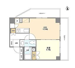 BPRレジデンス代々木 2階1LDKの間取り