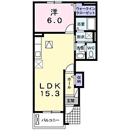 マロンツリー 1LDKの間取図画像