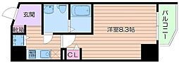 ビガーポリス224松ヶ枝町2 1Kの間取図画像