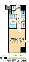 アーバンファースト両国 1Kの間取図画像