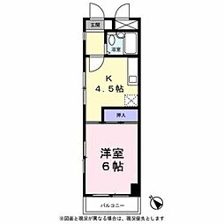 JR京浜東北・根岸線 北浦和駅 徒歩2分の賃貸マンション 5階1Kの間取り