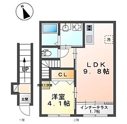 CASA山鳥 1LDKの間取図画像
