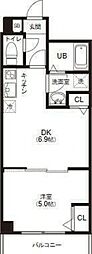 レピュア住吉レジデンス 5階1DKの間取り