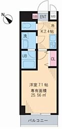グレイスみかど 1Kの間取図画像