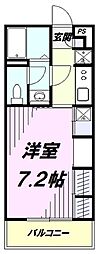 サードロック立川 1階1Kの間取り