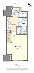 フロンティア新宿タワー 8階1Kの間取り
