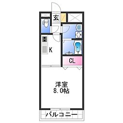 南海線 和歌山市駅 徒歩4分の賃貸アパート 1階1Kの間取り