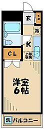 ストークマンション小礒 1Kの間取図画像