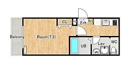 ジーメゾン厚木愛甲アマリス0 1Kの間取図画像