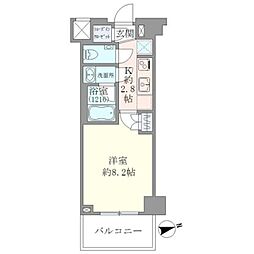 EVERTOW長者丸 1Kの間取図画像