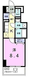 スカイネッツ百合丘 1Kの間取図画像