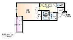 近鉄大阪線 弥刀駅 徒歩5分の賃貸アパート 3階1Kの間取り