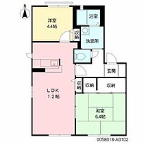 エスポワールII A0102 ｜ 宮崎県日向市新生町１丁目117（賃貸アパート2LDK・1階・53.28㎡） その2