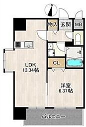 Osaka Metro谷町線 大日駅 徒歩7分の賃貸マンション 10階1LDKの間取り