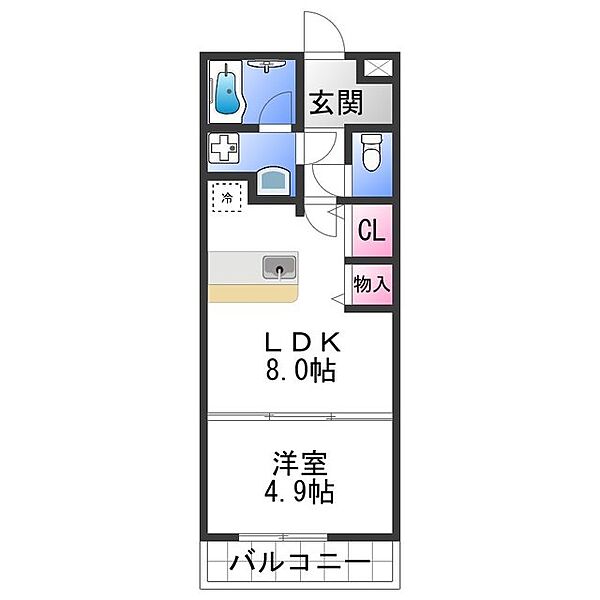 ロックブリッジ ｜和歌山県和歌山市新在家(賃貸アパート1LDK・1階・31.00㎡)の写真 その2