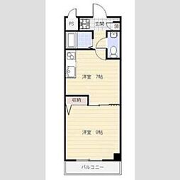 ティーオーコート花川 1DKの間取図画像